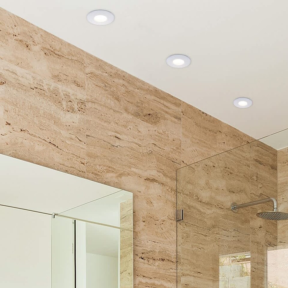 image 1 of ValueLights 6 Pack IP65 White Downlights Warm White Bulbs | White