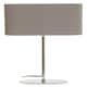 image 1 of Interiors by Premier Silver Table Lamp, Shiny Silver Ceramic Base With Ribbed Texture, White Fabric Shade For Soft