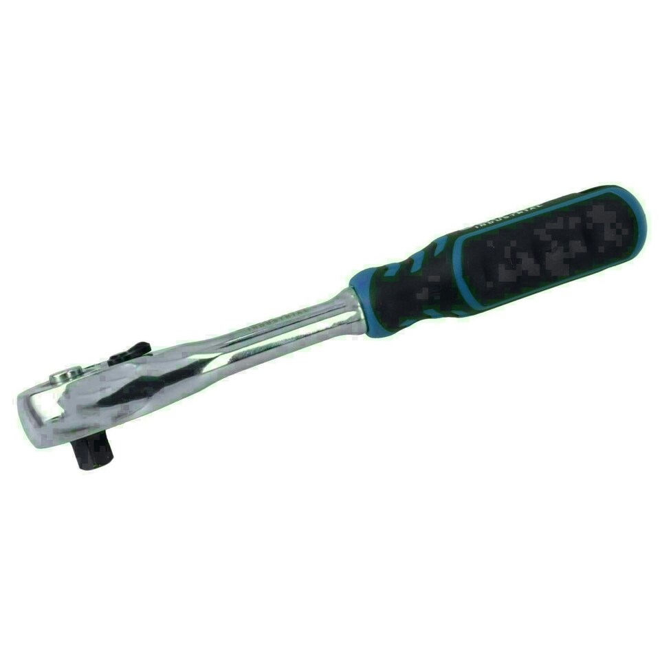 image 1 of 1/4in Drive Straight Headed Ratchet 90 Teeth Quick Release With Rubber Grip
