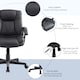 image 4 of HOMCOM Desk Chair, PU Leather Office Chair with Adjustable Height and Swivel Wheels, for Home Work Study, Black