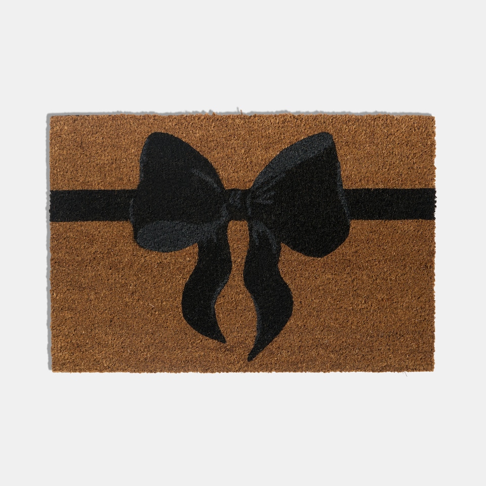image 1 of OHS Bow Print Non Slip Coir Mat Doormat Rug
