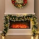 image 4 of Living and Home 270cm Pre-lit Artificial Greenery Christmas Garland Decor