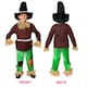 image 5 of Scarecrow Costume Brown Top & Green Trousers With Faux Straw | Brown | XL