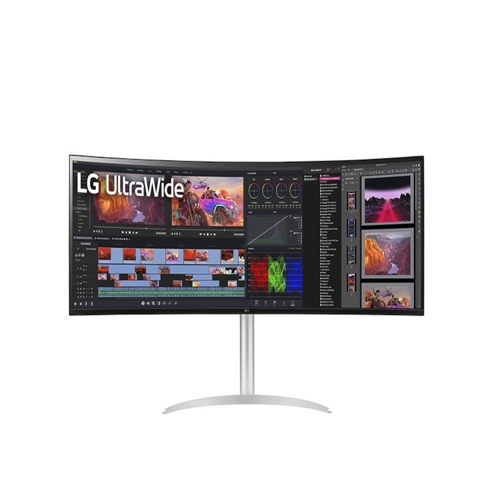 image 1 of LG 49WQ95C-W computer monitor 124.5 cm (49") 5120 x 1440 pixels UltraWide Dual Quad HD Silver
