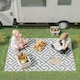 image 1 of Outsunny Reversible Outdoor Rug Plastic Straw RV Camping Mat for Garden Deck Picnic | Grey | Light Grey | 152cm x 243cm x 0.3cm