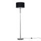image 3 of ValueLights Eleanor Silver Chrome & Clear Acrylic Ball Floor Lamp with a Black Drum Shade