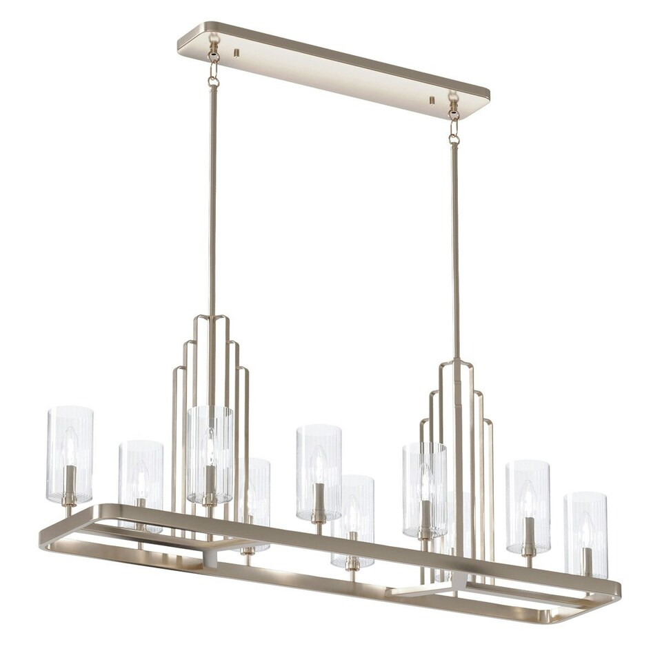 image 1 of Kichler Kimrose Bar Pendant Ceiling Light Polished Nickel