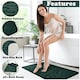 image 6 of VELVETIO 2Pc Pebble Bath Mat Set Memory Foam Bathroom Toilet Rugs Green | Sage Green