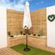 image 3 of 2.7m Aluminium Garden Patio Sun Shade Parasol with Crank Handle in Cream Cream