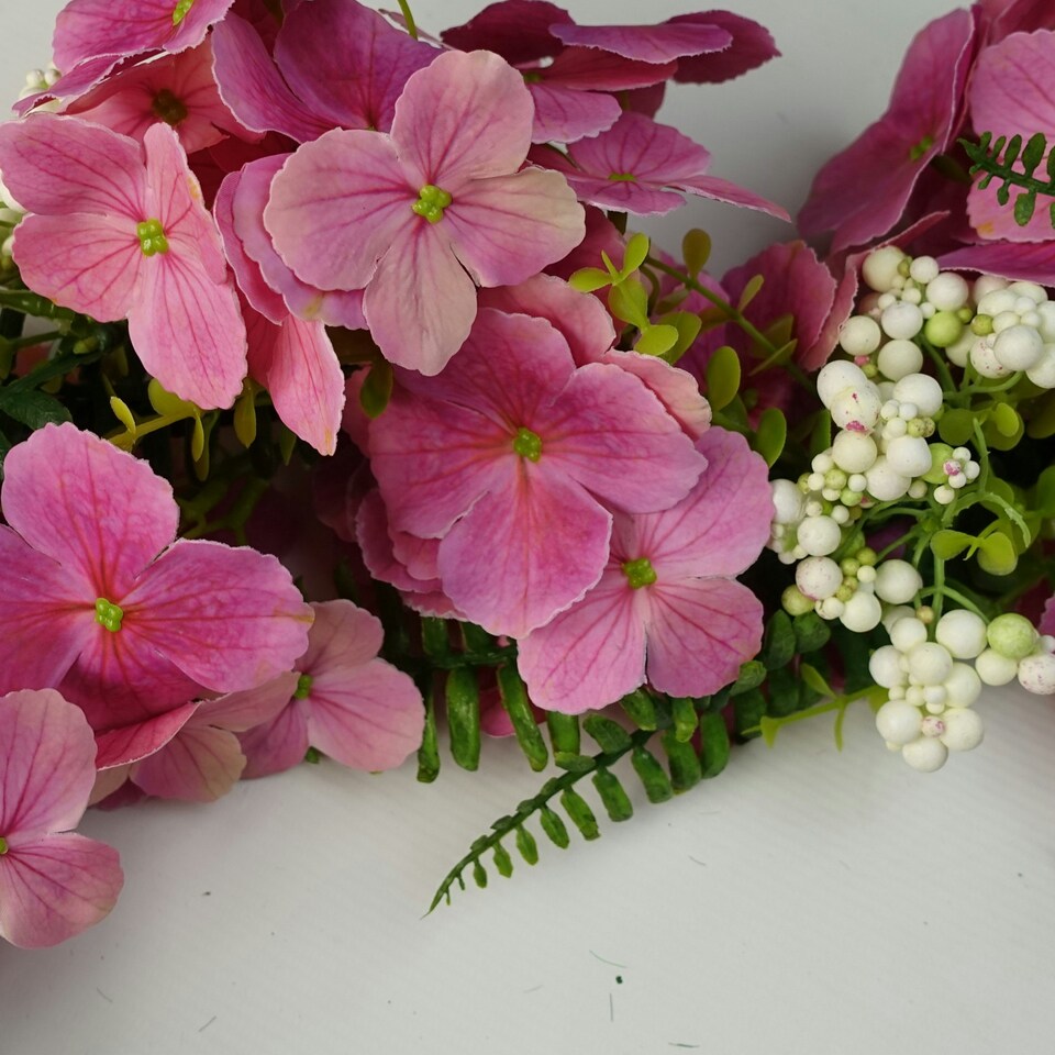 image 1 of Artificial Hanging Trailing Plant Pink Blossom Garland Botanik