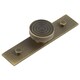 image 1 of Elegant 40mm Antique Brass Cupboard Knob with Plain Backplate - Kitchen Cabinet Knob