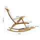 image 5 of Living and Home Bamboo Rocking Chair Foldable Recliner - Natural