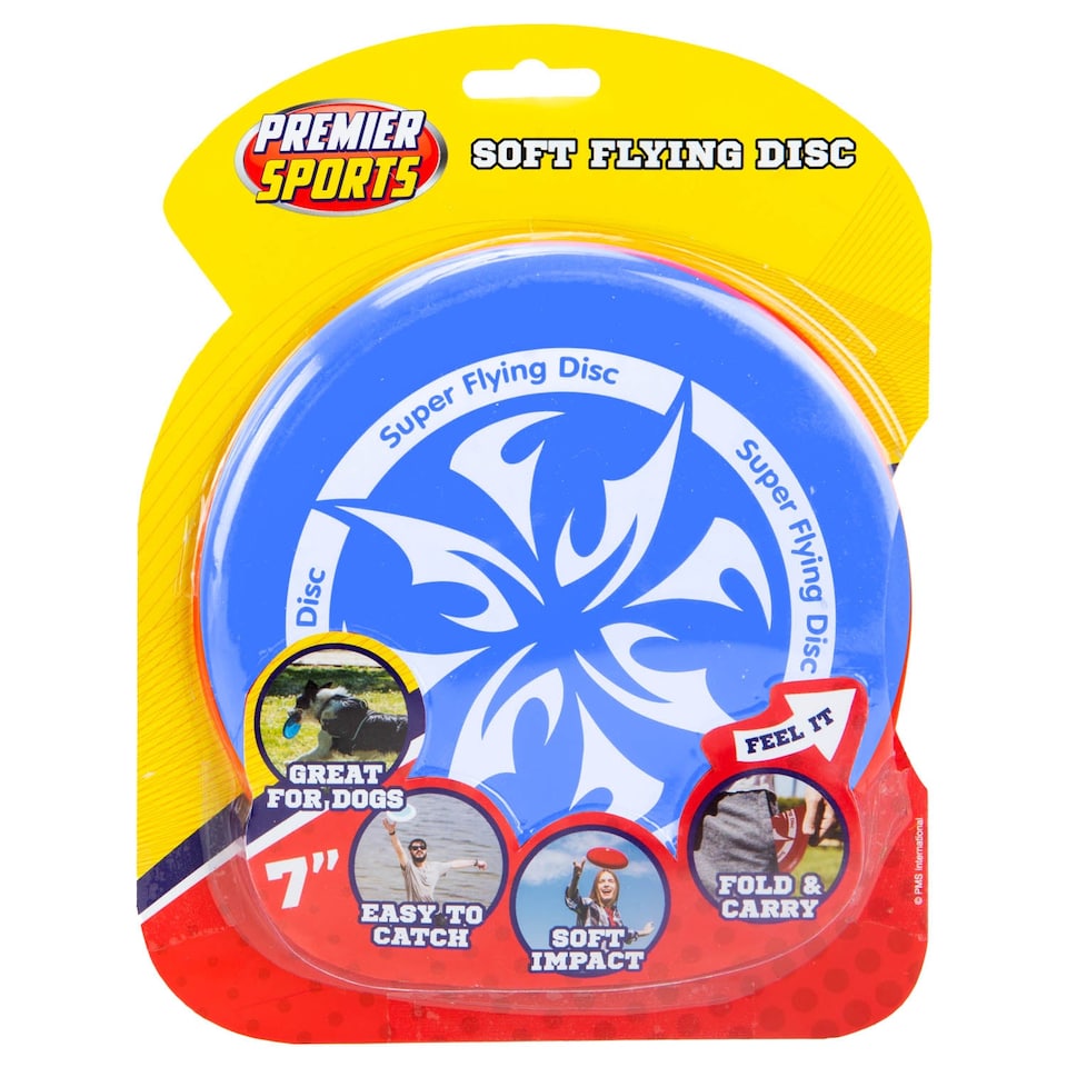 image 1 of PMS Bendy Skimmer Frisbee Outdoor Garden Toy - Bright Blue