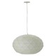 image 1 of Interiors by Premier Large White Geometric Pendant Light, Modern Ceiling Light With White Steel Shade, Durable Decorative Lighting