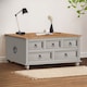 image 1 of Mercers Furniture Corona Grey Wax 5 Drawer Storage Chest Blanket Box Ottoman Coffee Table Trunk Solid Wood Mexican Pine Wooden