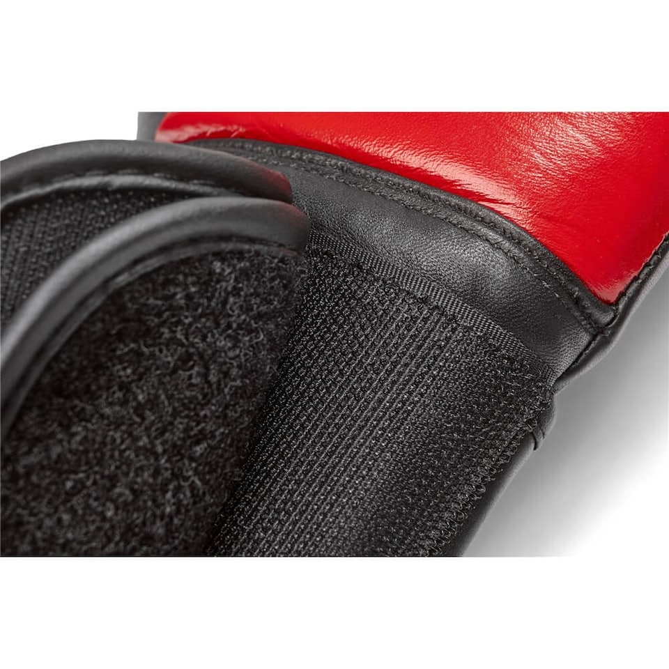 image 1 of Reebok Combat Leather Boxing Gloves - Leather Training Gloves with 5mm Gel & Injection Foam, Double-Loop Wrist Fastening (10oz/12oz) - Red/Black | Black | Red and Black | 10oz