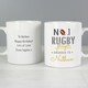 image 6 of Personalised No.1 Rugby Player Mug White