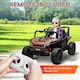 image 6 of AIYAPLAY Kids Ride on Car, 12V Electric Truck w/ Horn, Lights, USB, Brown