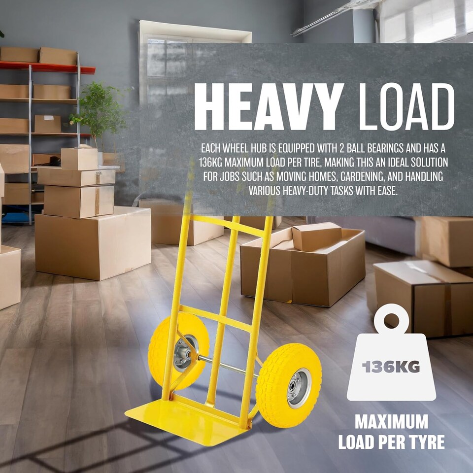image 1 of 10' Pneumatic Sack Truck Trolley Wheel Barrow Tyre Trolley Replacement