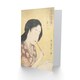 image 2 of Utamaro Kitagawa Japanese Art Card Oiran Applying Lipstick