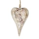 image 1 of Premier Mango Wood Heart Shaped Hanging Decoration 21cm