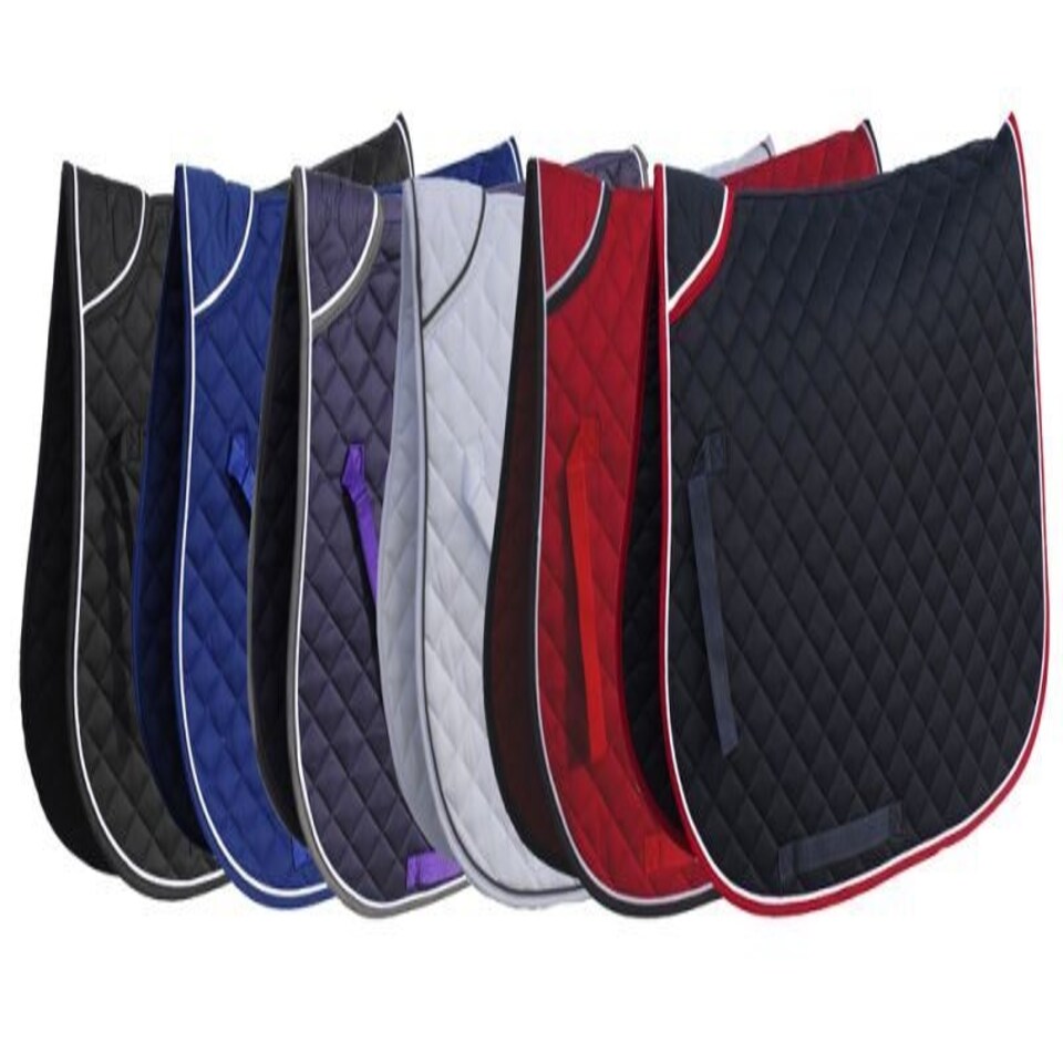 image 1 of Rhinegold Twin Bound Saddle Cloth Purple | Size: Cob
Colour: Purple