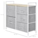 image 7 of HOMCOM 5 Drawer Linen Basket Storage Unit Home Organisation w/ Shelf Handles