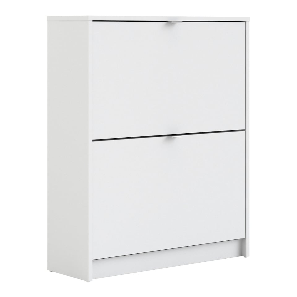 image 1 of Shoes Shoe Cabinet 2 Flip Down Doors and 2 layers in White