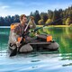image 4 of COSTWAY Inflatable Fishing Float Tube Portable Fishing Boat w/ Shoulder Straps