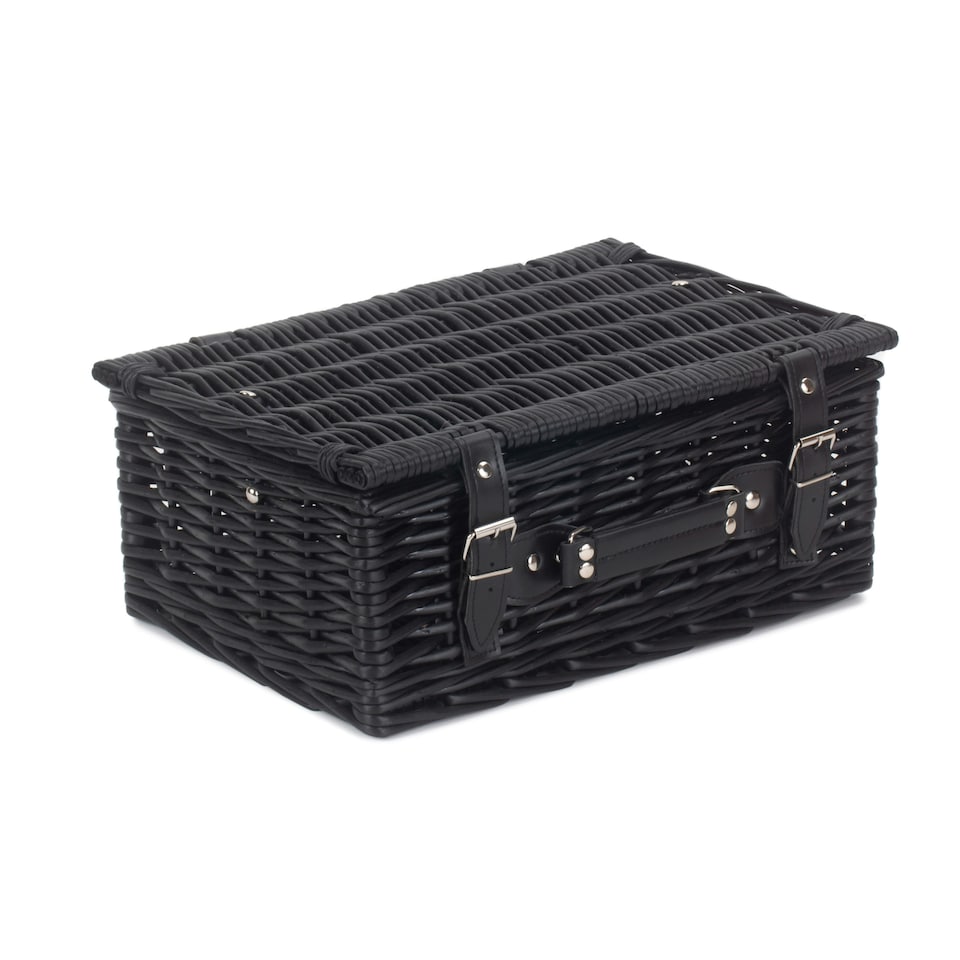 image 1 of Wicker 36cm Black Willow Basket | Black | Black | One Size