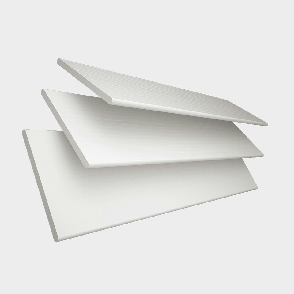 image 1 of 40cm Ultra White Faux Wood Venetian Blinds with Tapes (120cm Drop) | White | White
