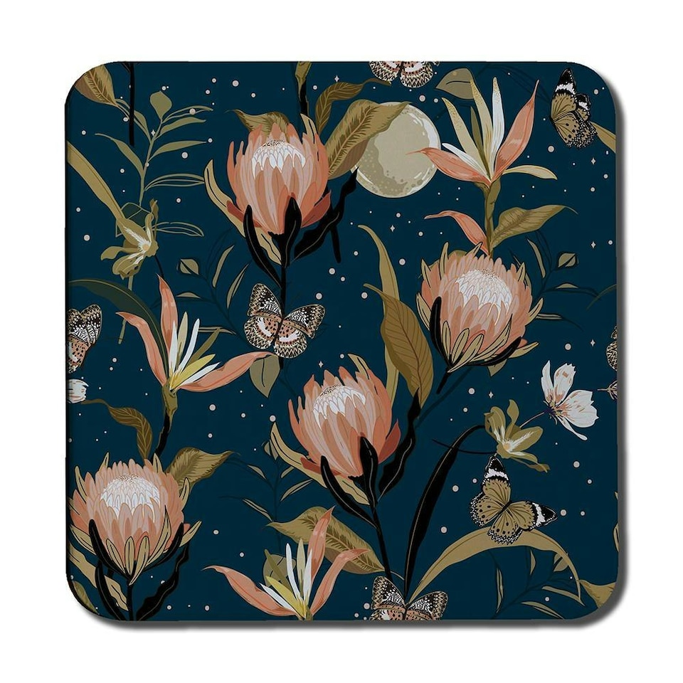image 1 of The Moon, Butterflies & Flowers (Coaster)