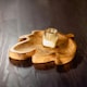 image 5 of Marco Paul25cm Wooden Maple Leaf Decorative Bowl Autumn Centrepiece Brown