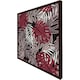 image 3 of Tropical leaves in red, white & grey (Picutre Frame) Grey | XL
