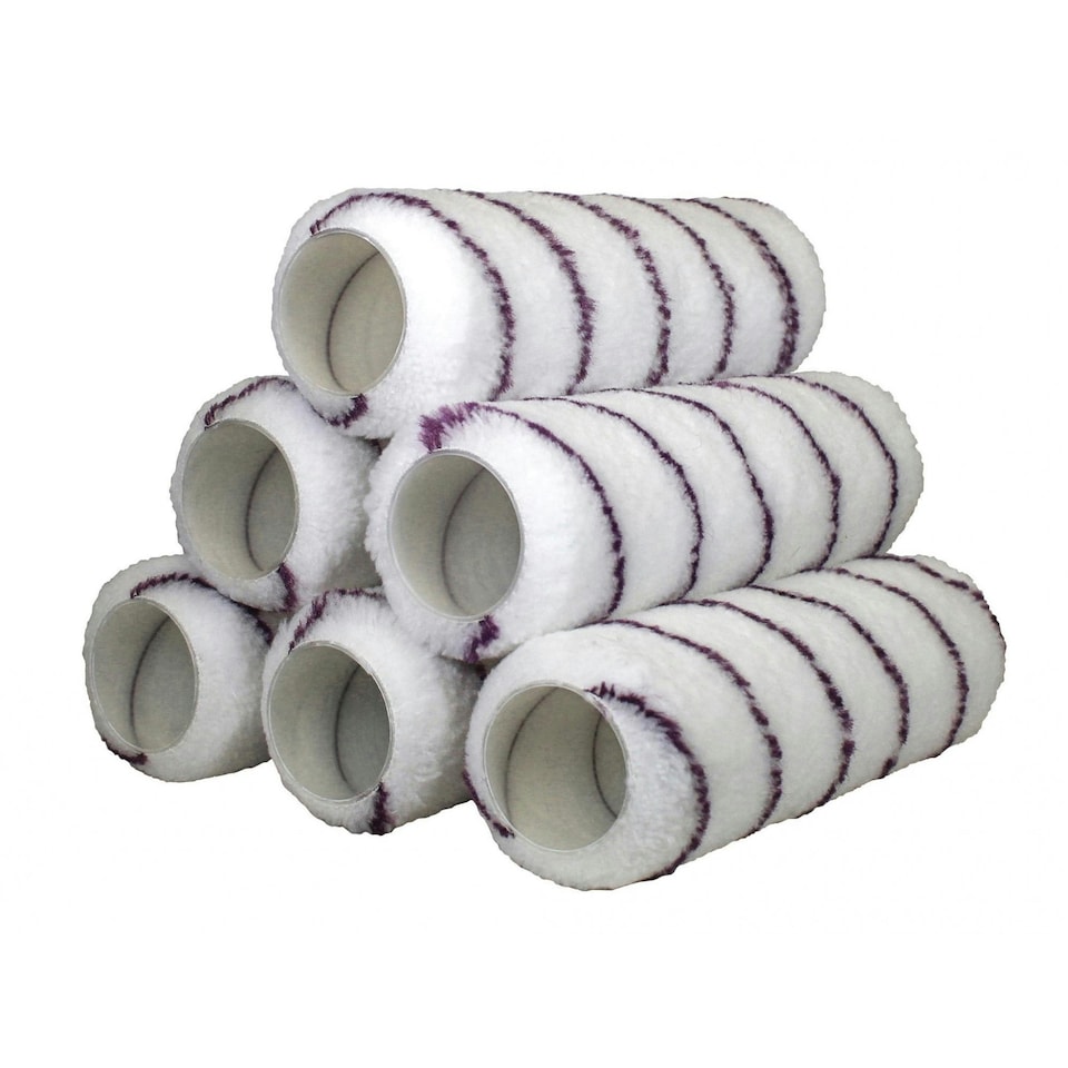 Faithfull Medium Woven Pile Sleeve - Multi Colour - 230 x 44mm (9 x 1.3/4in) Pack of 6