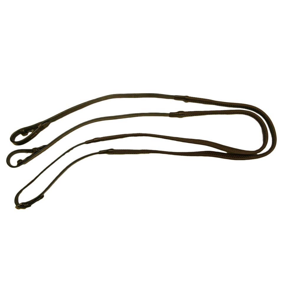 image 1 of Hy Rubber Grip Reins - Brown - Full