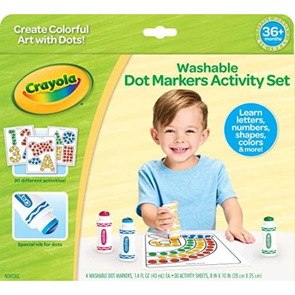 image 1 of Crayola Washable Dot Markers Activity Set