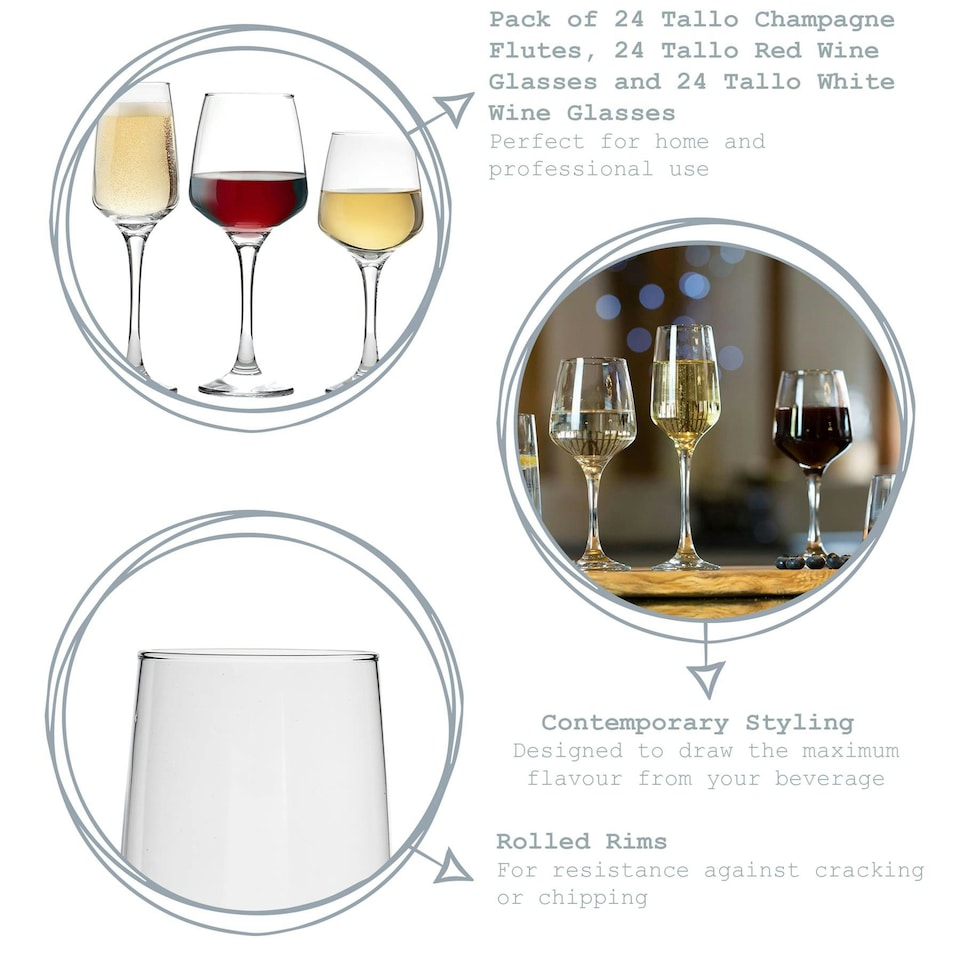 image 1 of LAV 18pc Lal Stemware Set - Clear Clear