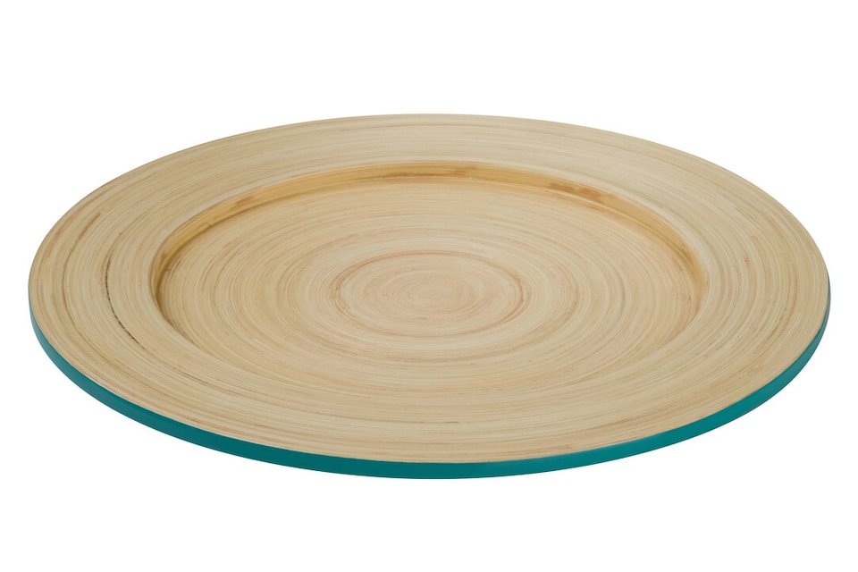 Kyoto Turquoise Bamboo Charger Plate
