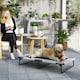 image 2 of PawHut Raised Dog Bed with Breathable Mesh for Large Dogs Grey | L