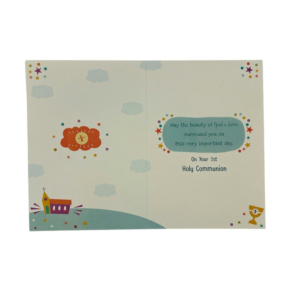 image 1 of Walk In The Light Of Lord First Communion Religious Card