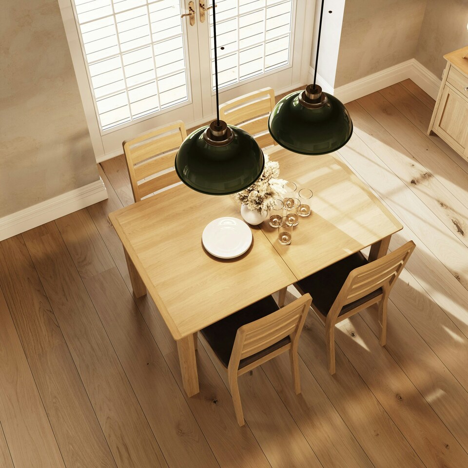 image 1 of Taberno Oak Large 1.4M Extending Dining Table Natural Orange