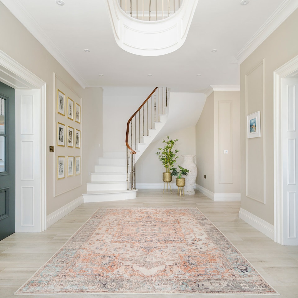 image 1 of KUKOON Washable Terracotta Vintage Rug - Sisu 160cm x 230cm