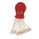 image 1 of Benji & Flo Inky The Octopus Suede Rope Dog Toy - Red/Beige - One Size