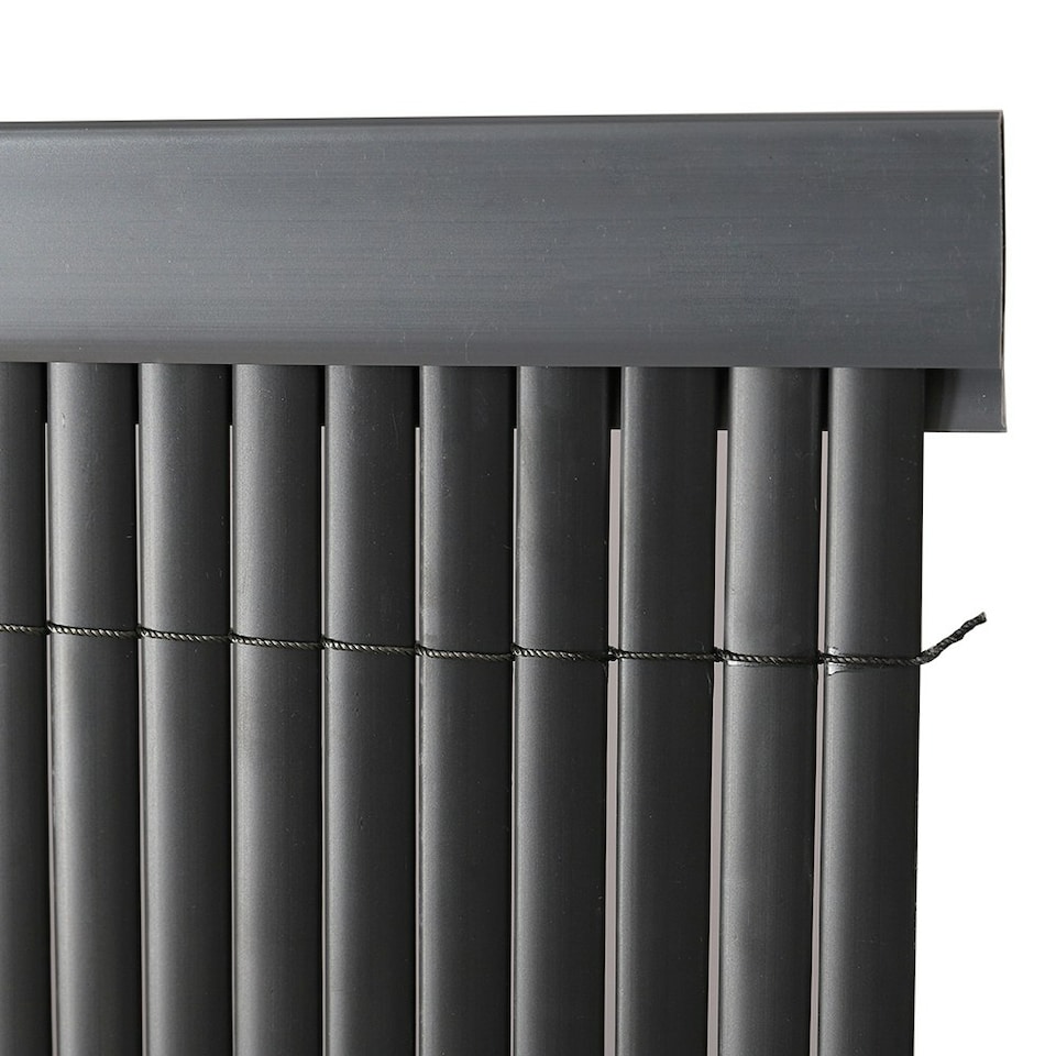 image 1 of Living and Home 3 Pcs Garden Fence PVC Privacy Screen Panel Slat Strips Fixing Clip, 1 M, Grey