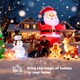 image 9 of HOMCOM 4ft Inflatable Christmas Santa Claus Gift with LED Xmas Decor Holiday Outdoor Yard Decoration