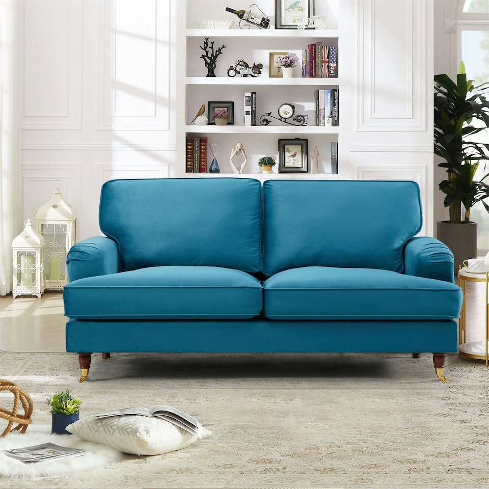 Woodbury 2 Seat Velvet Sofa - Teal