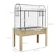 image 5 of Outsunny Wooden Raised Planter, Garden Bed with Greenhouse Cover and Bed Liner