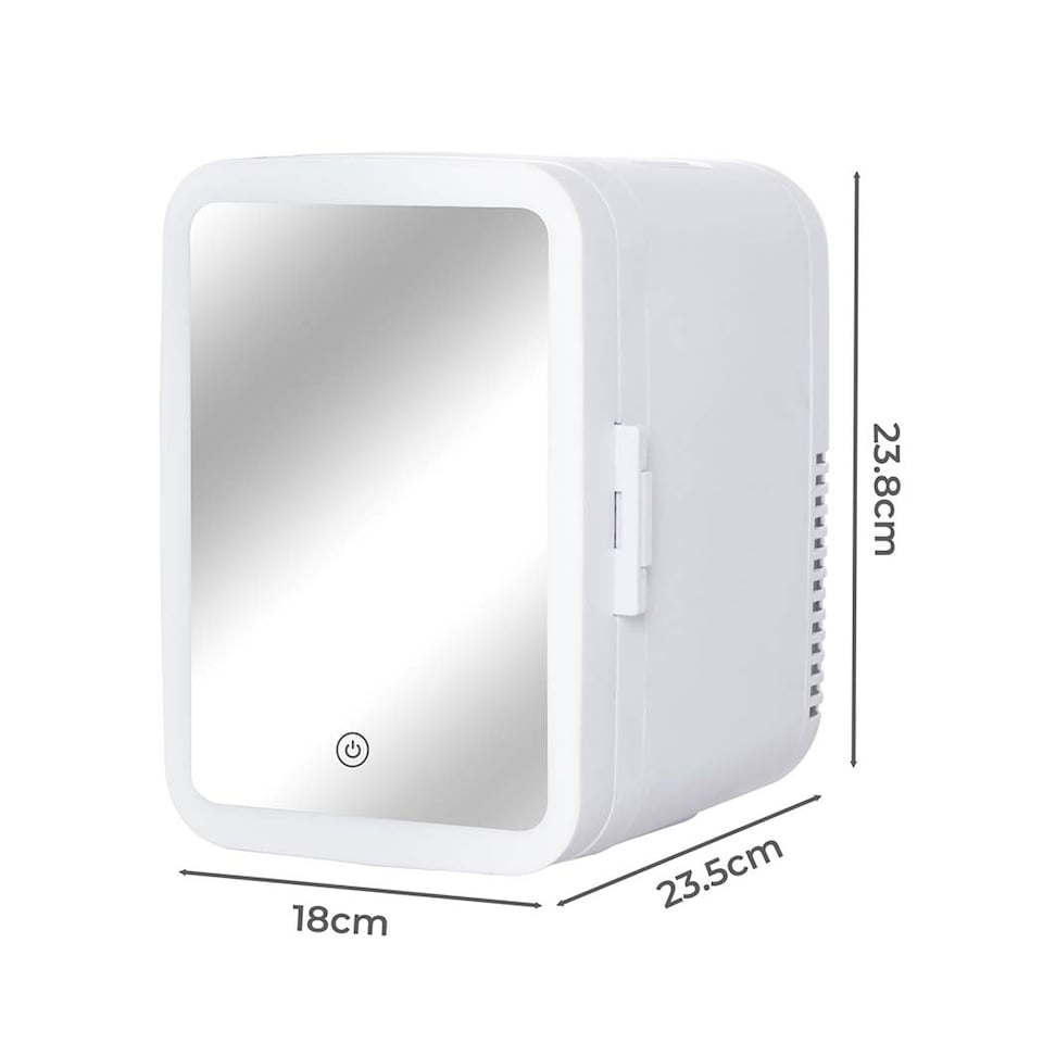 image 1 of Spector Mini Fridge Portable Cooler Warmer with Mirror 5L for Bedroom Office Car