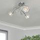 image 2 of BHS Marianne 3 Light Flush Ceiling Light | Silver | Chrome | 1